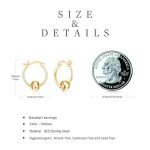 Sports Hoop Earrings - 925 Sterling Silver