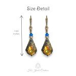 Vintage-Inspired Peacock Dangle Drop Earrings for Her