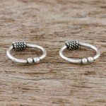 Adjustable Braided Sterling Silver Hoop Earrings
