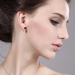 Red Garnet 2.00 Ct Clip-On Earrings in Gold Plated Silver