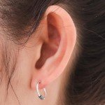 Adjustable Braided Sterling Silver Hoop Earrings