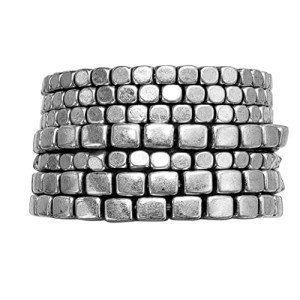 Multi Strand Chunky Nugget Bangle Bracelet Set
