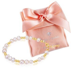 Baby Girl Keepsake Bracelet with Gold and Pearls