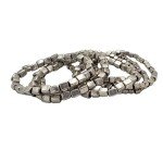 Multi Strand Chunky Nugget Bangle Bracelet Set