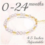 Baby Girl Keepsake Bracelet with Gold and Pearls