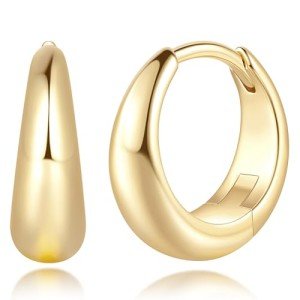 14K Gold Hypoallergenic Hoop Earrings for Women
