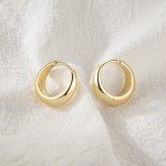 14K Gold Hypoallergenic Hoop Earrings for Women