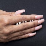 White Gold Stud Earrings, 0.5 cttw