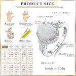 Nature Opal Sterling Silver Signet Ring for Women