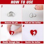 50 Heart & Cross Enamel Pins for Valentine's Day