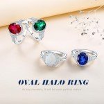 Nature Opal Sterling Silver Signet Ring for Women