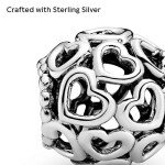 PANDORA Sterling Silver Hearts Charm Bracelet