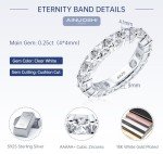Cushion Cut Silver Cubic Zirconia Wedding Band