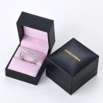 Cushion Cut Silver Cubic Zirconia Wedding Band