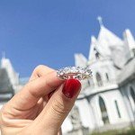 Cushion Cut Silver Cubic Zirconia Wedding Band