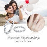 Moissanite Eternity Wedding Band - Sterling Silver