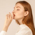 Moissanite Eternity Wedding Band - Sterling Silver