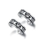 Adjustable 925 Sterling Silver Claddagh Ear Cuffs