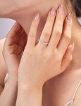 IMOLOVE Moissanite Wedding Band in Sterling Silver