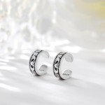 Adjustable 925 Sterling Silver Claddagh Ear Cuffs