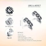 Adjustable 925 Sterling Silver Claddagh Ear Cuffs