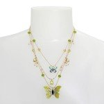 Betsey Johnson Women's Butterfly Layered Necklace