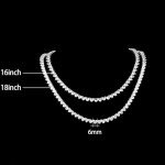 Heart Tennis Necklace for Women in 18K White Gold