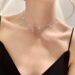 Sterling Silver Statement Choker Necklace for Women
