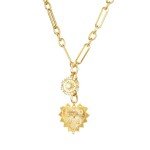 Sun Heart Choker Necklace - 18K Gold Plated