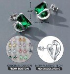 Infinity Heart Crystal Stud Earrings for Women