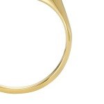 Gold-Tone Heart Texture Signet Ring for Women