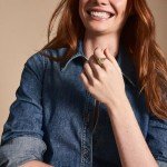 Gold-Tone Heart Texture Signet Ring for Women