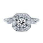 Vintage Art Deco CZ Ring in Sterling Silver