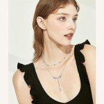 Angel Wings Double Layered Necklace in Silver