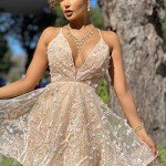 BriLove Bridal Crystal Teardrop Necklace & Earrings Set