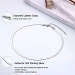3mm Sterling Silver Dainty Choker Necklace 12inch
