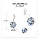 Lotus Moonstone Dangle Earrings for Yoga Lovers