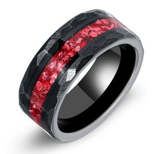 Men's 8mm Black or Rose Gold Tungsten Rings
