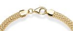 Miabella 18K Gold Over Silver Mesh Bracelet 7.5