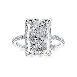Radiant Cut 7 Carat Simulated Diamond Engagement Ring