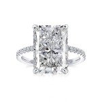 Radiant Cut 7 Carat Simulated Diamond Engagement Ring