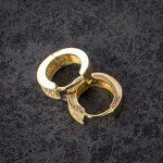 14K Gold Plated CZ Small Huggie Hoop Earrings