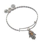 Alex and Ani Two-Tone Hamsa Expandable Bangle