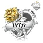 Valentine's Day Sterling Silver Charm for Wife