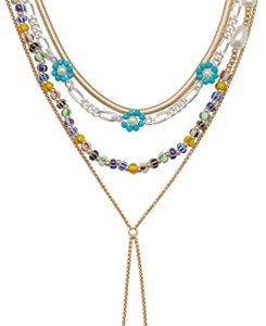 Lucky Brand Two-Tone Flower Layering Necklace