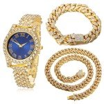 Iced Out Kids' 18K Gold Diamond Watch Set