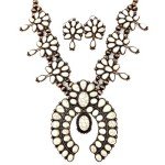 Turquoise Squash Blossom Necklace & Earrings Set