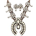 Turquoise Squash Blossom Necklace & Earrings Set