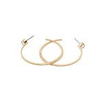 Michael Kors Rose Gold Crystal Hoop Earrings