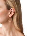 Michael Kors Rose Gold Crystal Hoop Earrings